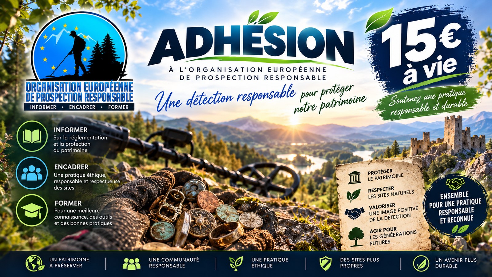 Adhesión a la Organización Europea de Prospección Responsable — 15€ de por vida