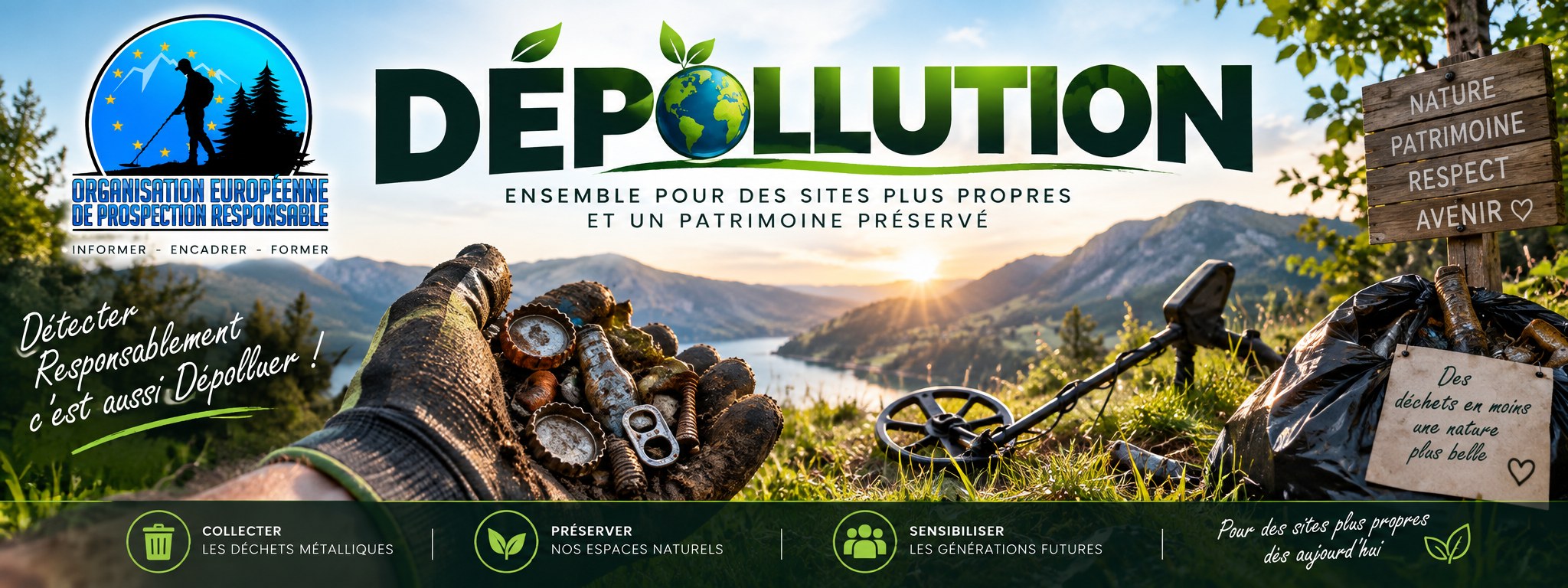 Dépollution — Organisation Européenne de Prospection Responsable, détecter responsablement c'est aussi dépolluer